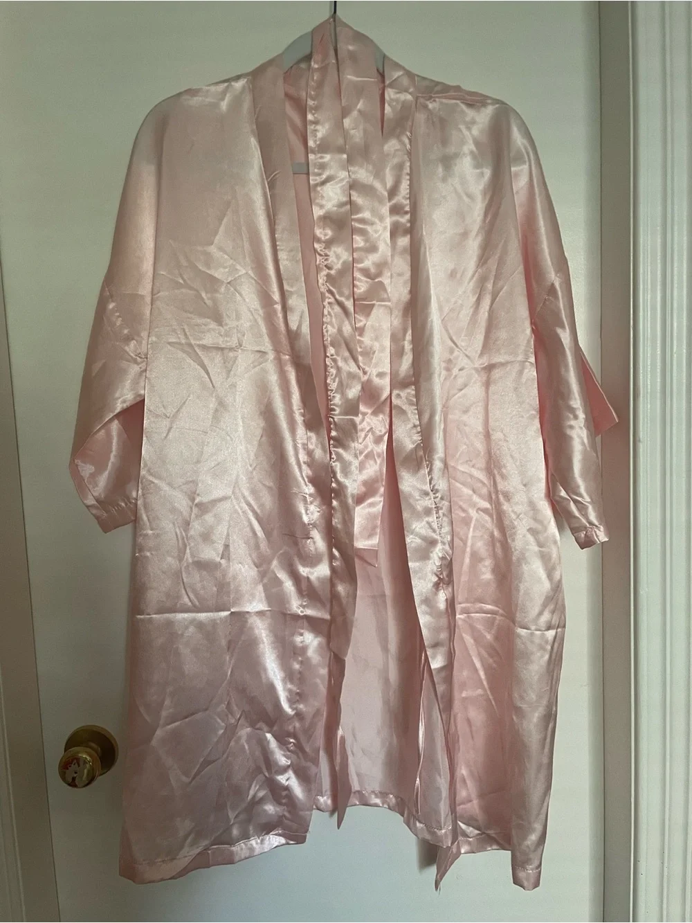 Amazon Pink Satin Robe - Picture 1 of 6